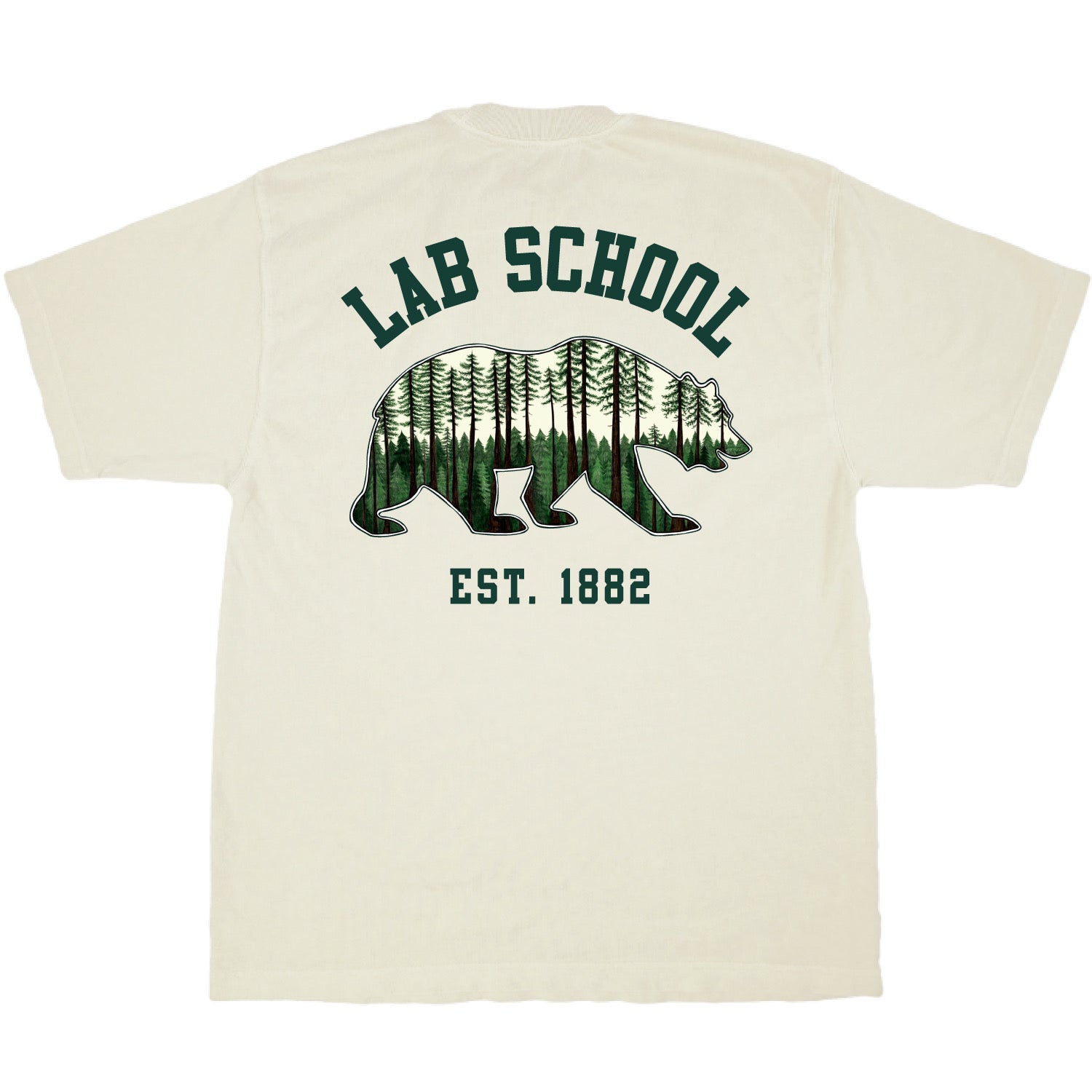Adult Lab School Tee, Redwood Bear