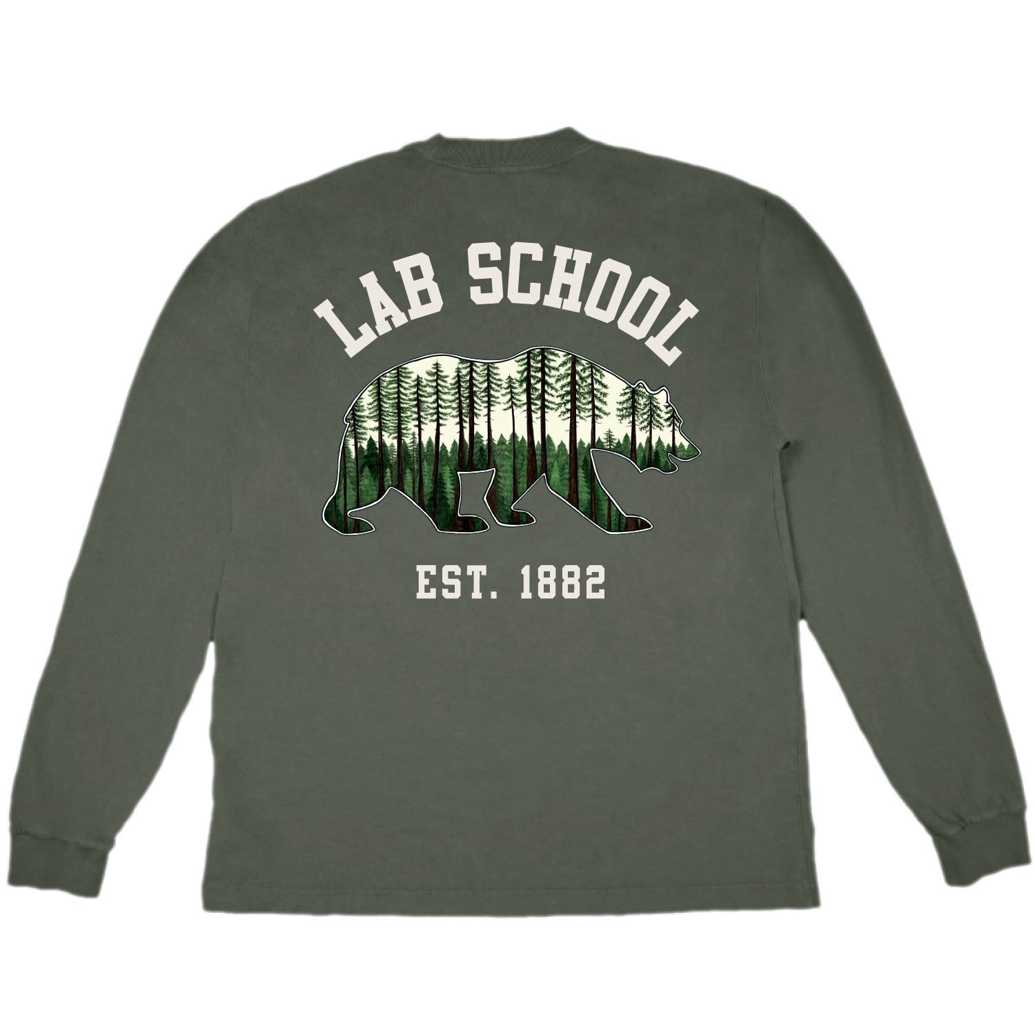 Adult Lab School Tee, Redwood Bear